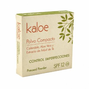 POLVO FACIAL COMPACTO KALOE # 1 ALMENDRA CON CALENDULA ALOE VERA & FILTRO SOLAR - ESTUCHE x 15 GR
